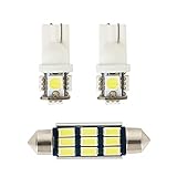 Hooke Road Tacoma Interior Dome Lights,White LED Interior Map Light Bulbs for Toyota Tacoma 05-15 Pickup Truck - 3PCS Kit