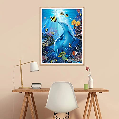 Jantabo Diamond Schilderij Kits Dolfijn, 5D DIY Dier Volwassenen Beginners Diamond Painting Set Volledige Boor Cross… - Image 5