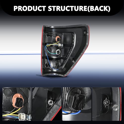 Image of Aosky Halogen Tail Light Assembly Compatible with 2021-2024 Ford F150 without Blind Spot Rear Taillight Brake Signal Lamp LH (Left Driver Side)