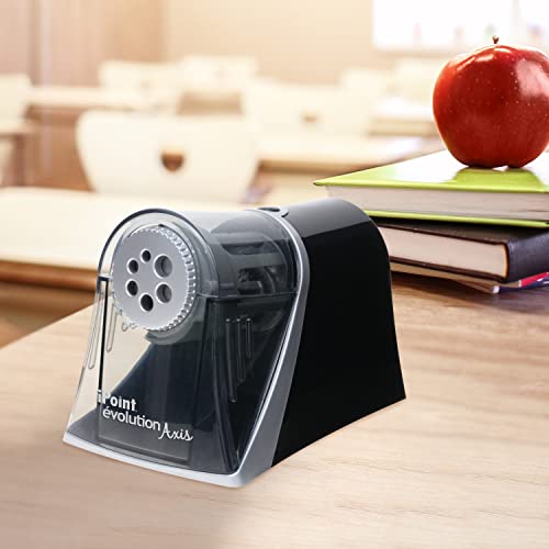 Westcott Electric Ipoint Evolution Axis Heavy Duty Classroom Pencil Sharpener, Black And Silver #TOP5