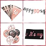 30th Birthday Decorations for Women Balloons Banner Bunting Cake Toppers and Sash For Happy 30 Birthday Party Decoration - Image 3