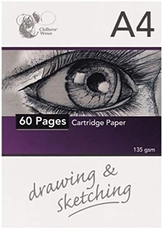 Chiltern Wove A4 Drawing & Sketch Pad 60 Sheet 135gsm Art Cartridge Paper