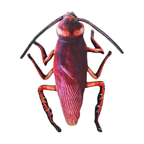 ゴキブリのぬいぐるみ枕-21インチのぬいぐるみ、不気味なクローリーの |ワイドアプリケーションの楽しいバグおもちゃ、超柔らかい耐久性のある生地陽気ないたずらギフトソファカーデコレーションキッズ大人(55cm)