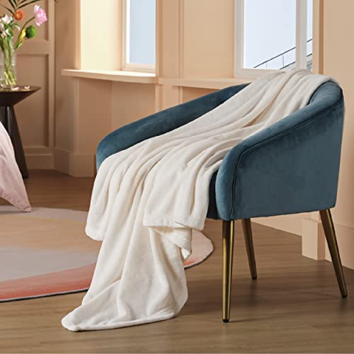 Image of Bedsure GentleSoft Fleece Blanket Twin XL - College Dorm Room Essentials for Guys and Girls Soft Warm Throw Blanket Dorm Room Decor, Cream 66x90 inches
