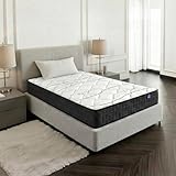 Giselle Bedding Single Mattress Bed Mattresses Bonnell Foam 16cm Thickness, with 6-Coil Spring System and Breathable Euro Top, 5Yrs Warranty, Medium Firm, White with Vacuum Packed