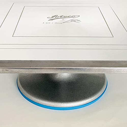 Ateco Revolving Cake Decorating Stand Aluminum Turntable And Base, 12 By 16-Inch Rectangle, Metallic #TOP2