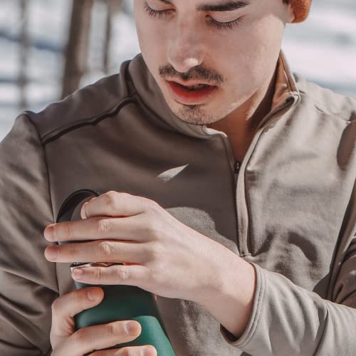 Runbott Sport 60 Ceramic Thermos Bottle With Double Ceramic Coating And Leakproof Cap. Keeps Drinks Cold For 28 Hours, Hot For 14. Eco-Friendly, Bpa-Free, 20.3Oz (Reflex Blue) #TOP2