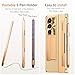 YQODSZ for Samsung Galaxy Z Fold 7 Case with S Pen Holder & Stylus, One-Piece Z Fold7 Phone Case with Kickstand Hinge Cover HD Screen Protector Shockproof Plating PC Bumper Cover for Z Fold 7 Gold
