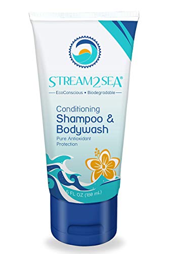 Stream2Sea 3-In-1 Conditioning Shampoo And Body Wash & Squalane Oil For For Moisturized Skin And Hair With Vitamin E - Natural Protection & Hydration For Skin - Reef Safe, Paraben Free & Biodegradable #TOP2