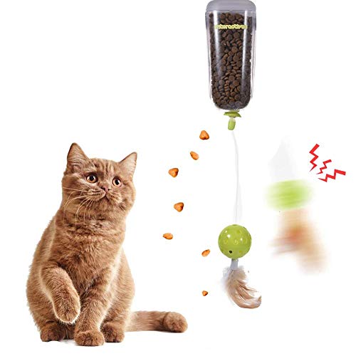 Cat Food Feeder Dispenser Funny Treat Ball Toy, Slow Feeder Snack Reward Machine Cat Toy, Vending Machine Funny Cat Treat Ball Toy