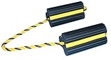 YM W4255 Extruded Rubber Wheel Chock with Rope, 8