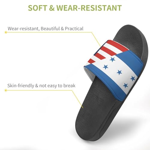 Flag of U.S. Honduras Flag House Sandals Non-Slip Bathroom Slippers Beach Summer Shoes for Men Women3