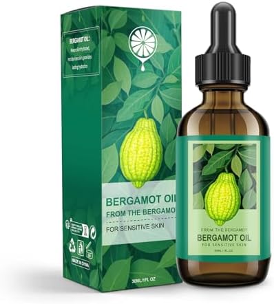 Bergamot Essential Oil - 100% Natural Bergamot Oil for Hair, Skin, Diffuser (1 Fl Oz)