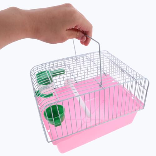 Image of BESPORTBLE Portable Bird Carrier Travel Cage with Perch Food Box Water Dispenser Lightweight Small Bird Cage for Parrots and Lovebirds 9.29X6.57X6.29In