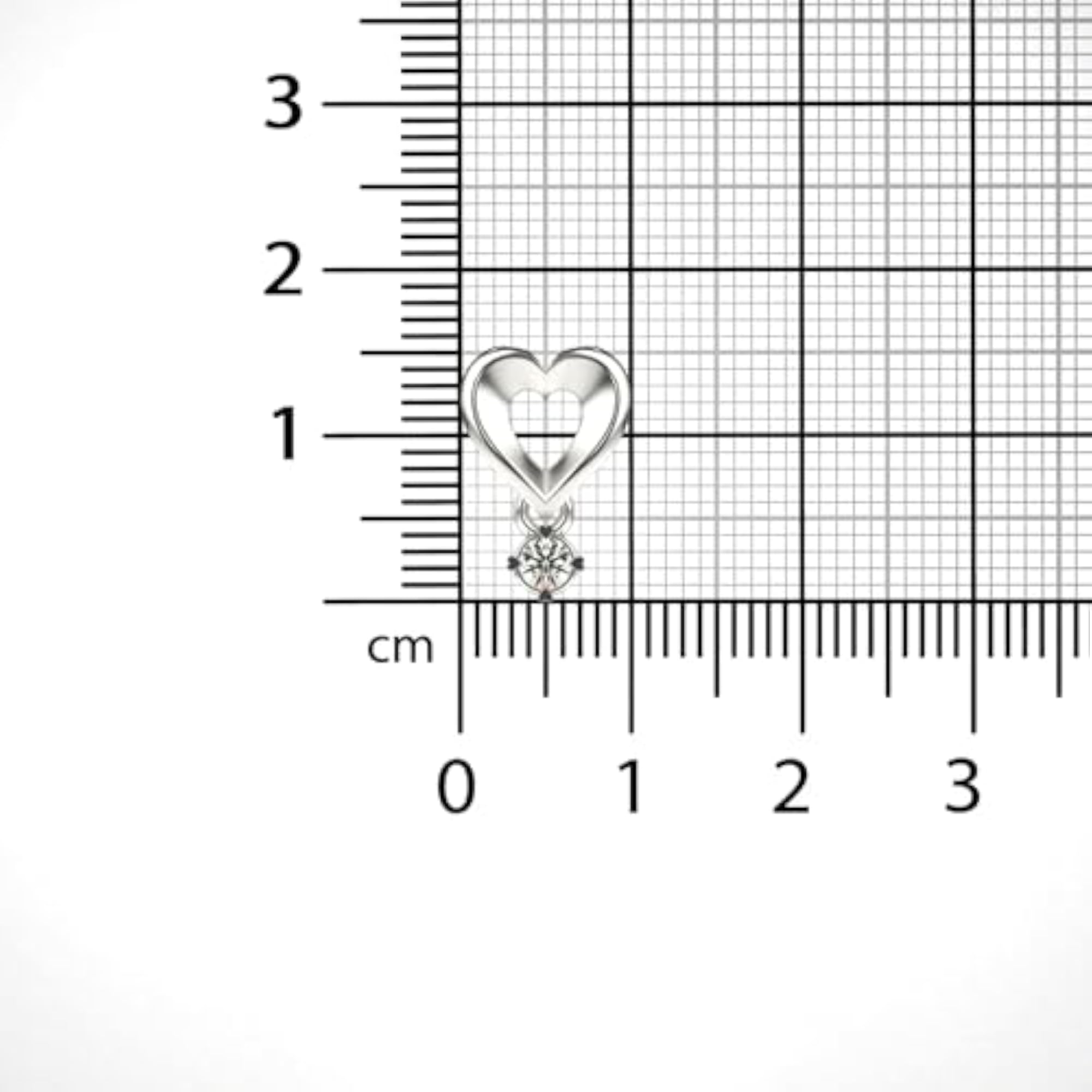 Women's Sterling Silver & Lab Grown Diamond Pendant, 0.11cts
