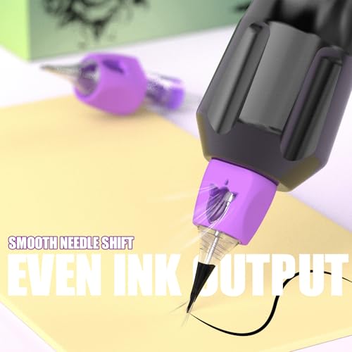 Image of Wormhole 50pcs Tattoo Cartridge Needles Mixed Sizes Disposable Finger Ledge Tattoo Needles #12 Standard 3RL 5RL 7RL 9RL 11RL Round Liner for Tattoo Machine Tattoo Gun Tattoo Supplies