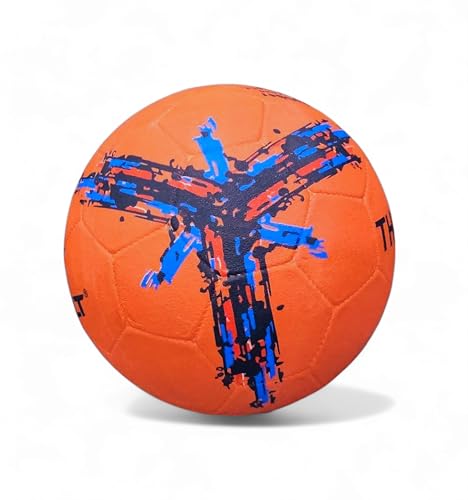 Image of BOLT Thunder Football | Rubberized Moulded | Suitable for Hard Ground Without Grass | Training Ball | Soccer Ball | for Men /Women | Football Size - 5 (RED)