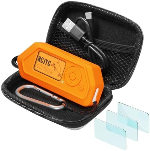 HCJYC Case for Flipper Zero, 5 in 1 Protective Cover Accessory Set with 3 Pack of Screen Protect & EVA Carrying Case for Flipper Zero - Offical Orange