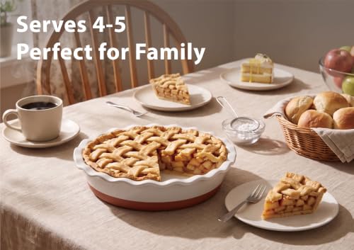 JODEVI 9 Inch Pie Pan with Crust Shield, Weights, Paper & Pastry Blender - image 8