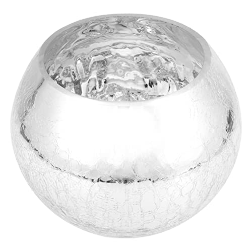 Vaso per fiori a sfera da discoteca vasi di vetro vaso per fiori a sfera in vetro argento vaso da fiori palla da discoteca (colore: argento, dimensioni: 18 x 18 cm)