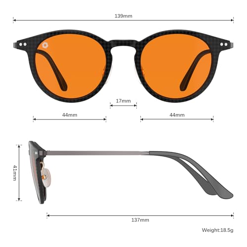 Image of ANYLUV Blue Light Glasses Men, Stylish Square Carbon Fiber Eyewear, Anti Eyestrain, Lightweight Mens Computer Gaming Glasses