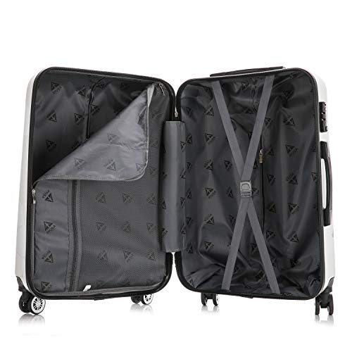 Image of InUSA Prints Plastic 4-Wheel Luggage, World (IUAPC00M-WOR)