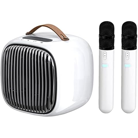 Karaoke Machine 2 Microphones, Portable Karokee Machine with Bluetooth and Wireless Microphone for Adults, Karaoke Speaker for HomeParty, Meeting, Wedding, Church, Picnic, Outdoor/Indoor Cover