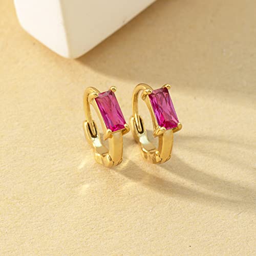 Image of DAILY VIBES Dainty Butterfly Cross CZ Small Huggie Hoop Earrings for Women