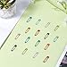 KINBOM 120 Pcs 19mm Safety Pins - Mini Metal Pins for Art Craft Sewing Jewelry Making (Colored)