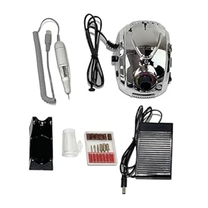 Nail Grinding Machine Professional Nail Drill Machine, Electric Polishing LCD Digital Display, 35000RPM Nail Salon Sander, Pedicure Drill Head Kit for DIY Home or Salon Mani-Pedis