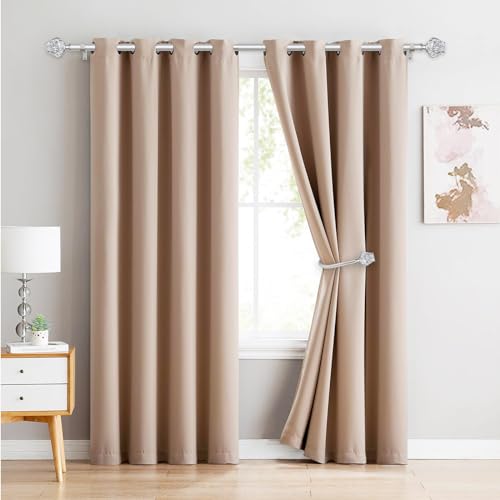 Hotozon HT-130190112-USF1 2 Pack Decorative Curtain Holdbacks, Window Drapery Tiebacks Wall Mounted With Twisted Translucent Finials, Silver Window Hooks thumb #2