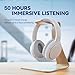 TONEMAC H2 Wireless Headphones,Over Ear Bluetooth Headphones,50H Playtime,Wireless Headset with Mic,Foldable Lightweight Bluetooth Headset with Deep Bass,HiFi Stereo Sound for Travel Work Smartphone