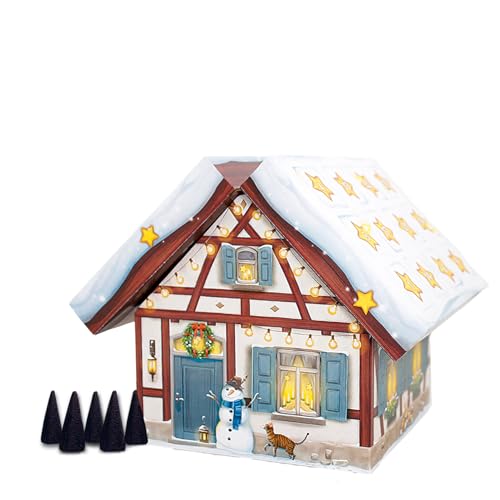 Räucherkerzen-Adventskalender "Räucherhaus": Mit 24 Räucherkerzen