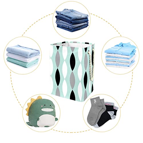 Panier à linge imperméable grand format bac à linge sale à rayures - 5