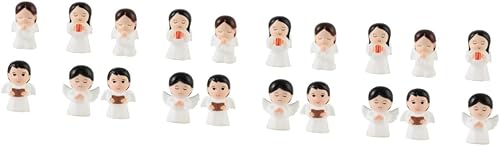 Miniatura 10 de GANAZONO 12 piezas de decoración de pastel de hada de ángel, mini figuras de resina, decoración para automóvil, niño, estatuas de querubines, mini