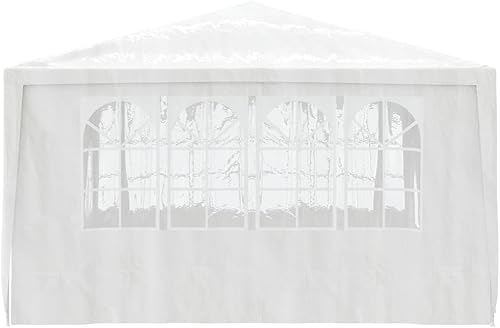 Vista 92 de vidaXL Tienda de campaña profesional para fiestas de 13.1 x 13.1 pies, toldo resistente a la intemperie con paredes laterales, polietileno Azul