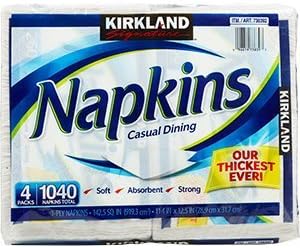 Signature Casual Dining Napkins 4 packs 1040 ct Total