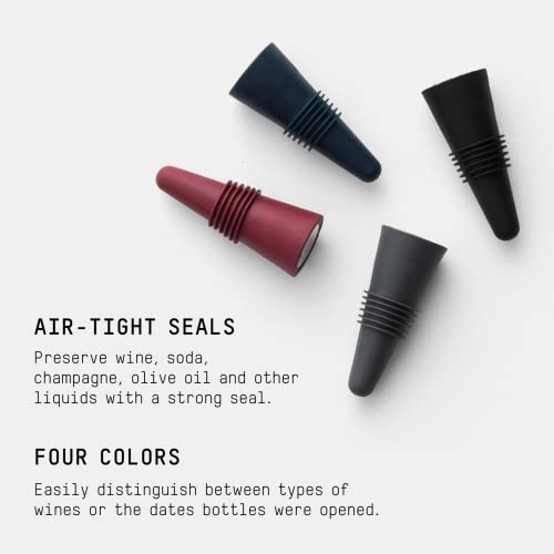 Rabbit Bottle Stoppers, Set Of 4, Multicolor #TOP2