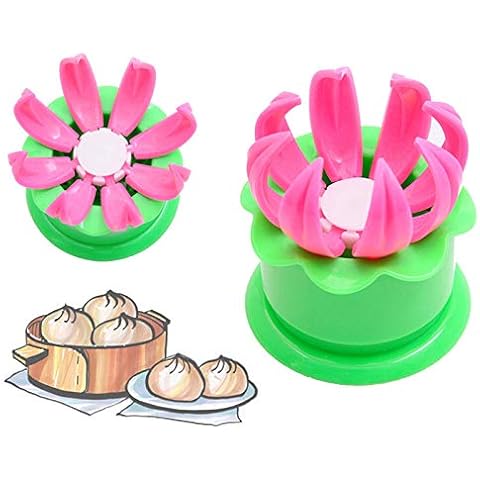 Baozi Maker,2PCS Baking Pastry Tools, New Steamed Stuffed Bun Making Mold DIY Ravioli Pastry Baozi Making Mold (Green) Cover