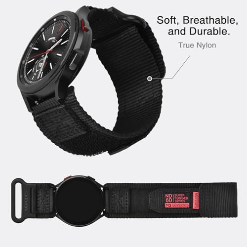 Image of Nereides Compatible with Samsung Galaxy Watch 3 45mm Band, Rugged Nylon Sports Strap with Woven Loop Design, 22mm Tough Replacement Band