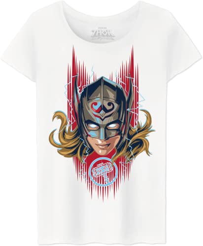 Marvel WOTLATMTS010 T-Shirt, Blanc, M Femme