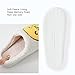 TOCONFFON Smile Face Slippers Cute Cozy Comfy House Slippers Fuzzy Fluffy Slippers with Memory Foam Indoor House Slip-on Slipper for Men Women(White-Yellow Smile,9-10 Women/8.5-9.5 Men)