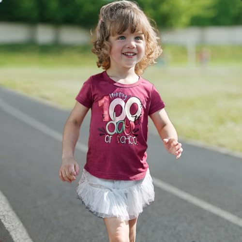 Image of 100 Days of School Shirt Girls and Kids Unicorn Heart Shirt