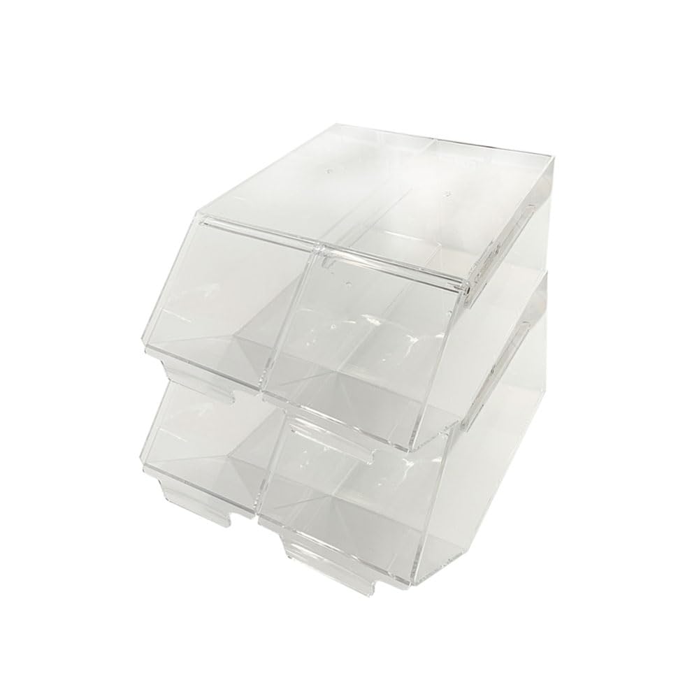 CandyFrizz Selection – Espositore in plexiglass 4 scompartimenti per Caramelle gommose - Confetti - Alimenti Sfusi
