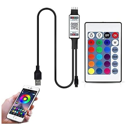 5V USB Bluetooth Controller 4-Pin RGB LED Controller Mit 24-taste IR fernbedienung APP-Steuerung Für 2835 5050 RGB LED streifen licht