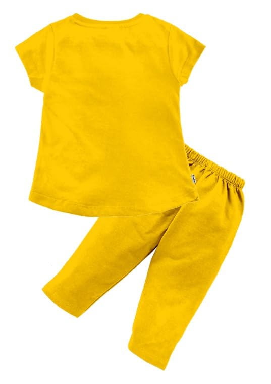 Image of NammaBaby Girl's Soft Cotton Night Suit (Printed T-Shirt & Pant Set /Girls Night Dress /Nightwear) Pack of 1