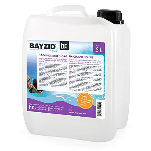 Höfer Chemie BAYZID 2 x 5 L (10 l) Liquide floculant pour Piscine pour Une Eau cristalline - Facile à Utiliser + très Efficace Contre la turbidité