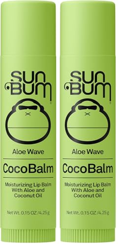 Image of Sun Bum Cocobalm Aloe Wave - Hydrating Lip Balm With Coconut Oil and Aloe Vera - 0.15 oz Stick (Pack of 2)