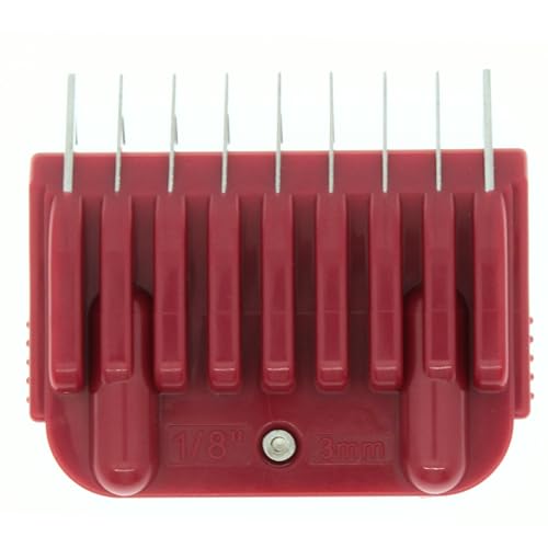 3mm 1/8" Animal Clipper Guard Attachment (Not Compatible on 5-in-1 Blade) for A5 Series Clippers |Stainless Steel Blade for Dog Groomers| Snap-On/Off Guard Combs for Dog Grooming (Standard COMB3MM)