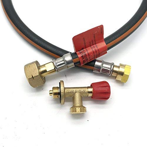Camping gas Adaptor & 0.75m (30) Caravan Pigtail Hose For 907, 904, 901 Cylinders